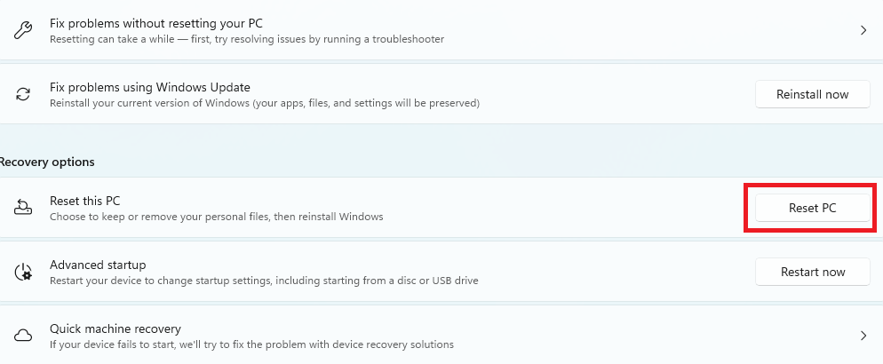HƯỚNG DẪN CÁCH KHÔI PHỤC CÀI ĐẶT GỐC (RESET) WINDOWS 11
