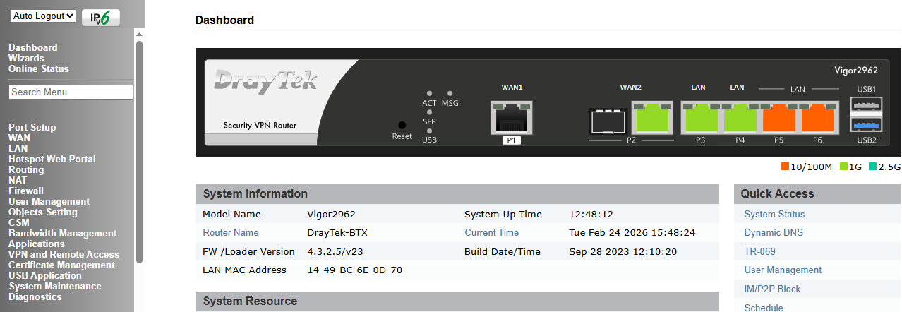 CÁC BƯỚC CẤU HÌNH CƠ BẢN ĐỂ TRUY CẬP GIAO DIỆN QUẢN LÝ ROUTER DRAYTEK LẦN ĐẦU TIÊN
