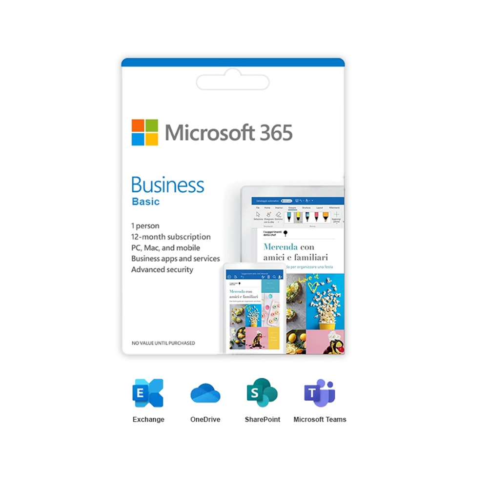 DỊCH VỤ TRỰC TUYẾN MICROSOFT 365 BUSINESS BASIC (NO TEAMS) - ANNUAL