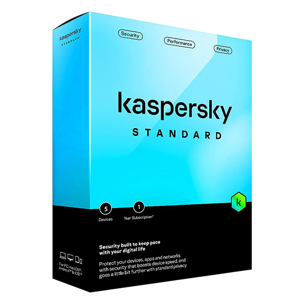 BẢN QUYỀN PHẦN MỀM KASPERSKY STANDARD (5 DEVICES / 1 YEAR) - PN: KL10414UEFS
