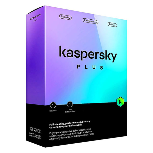 BẢN QUYỀN PHẦN MỀM KASPERSKY PLUS (1 DEVICE / 1 YEAR) - PN: KL10424UAFS