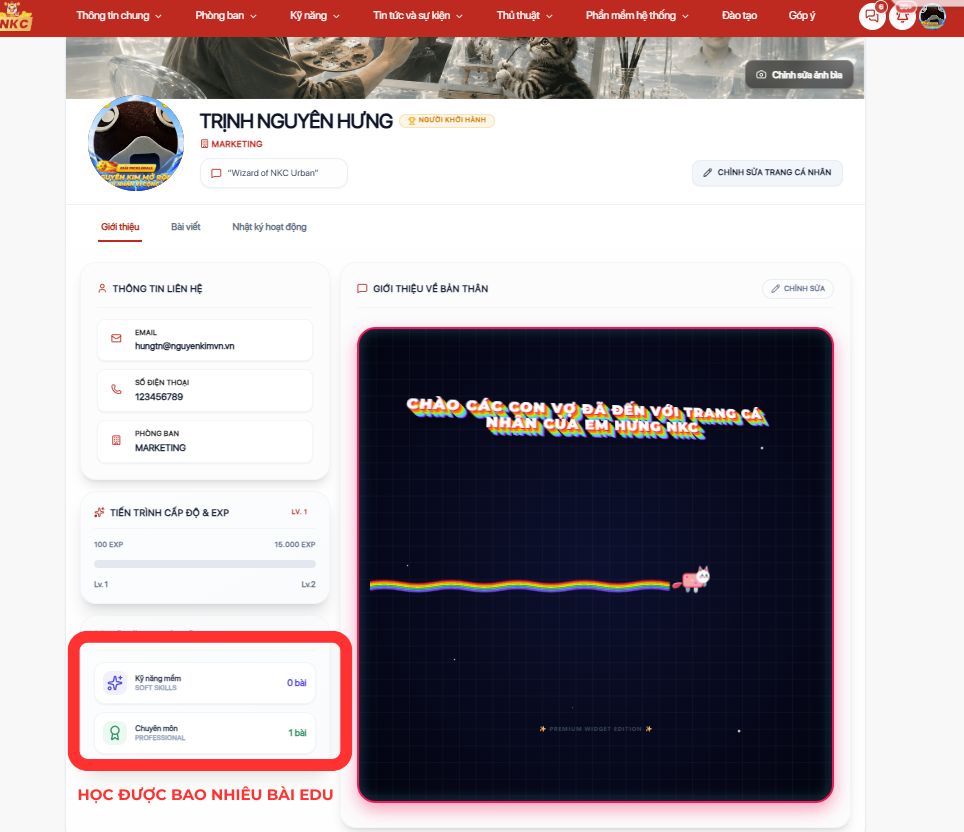 Thống k&ecirc; c&aacute;c b&agrave;i học đ&atilde; ho&agrave;n th&agrave;nh