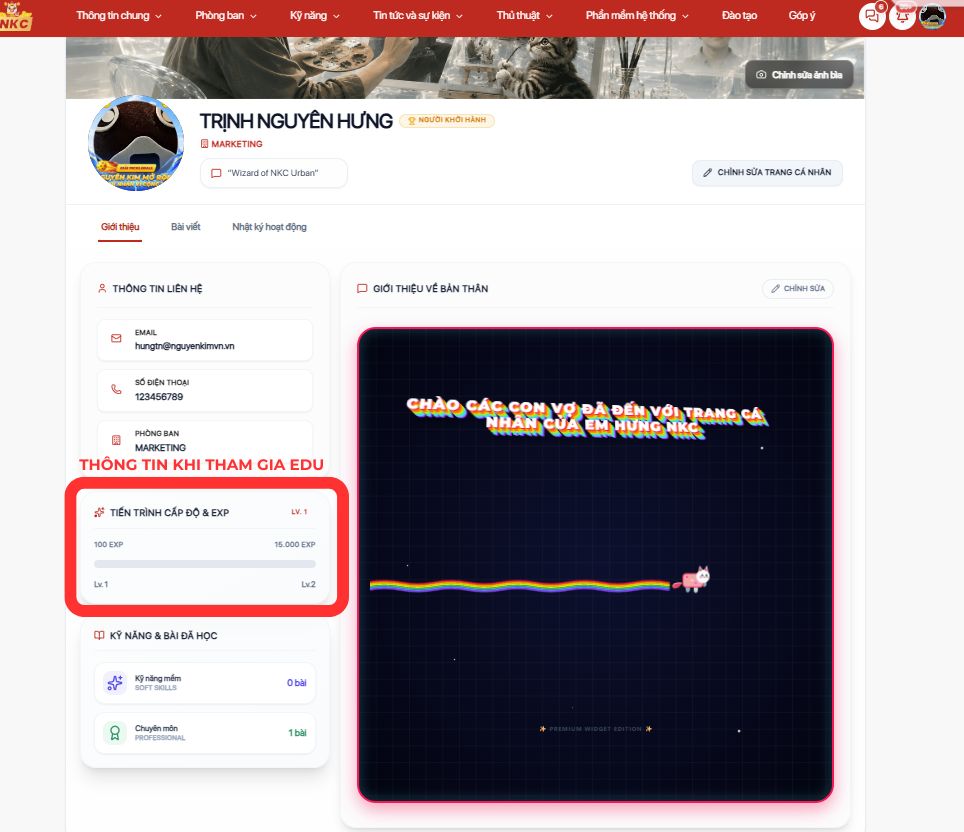 Xem tiến tr&igrave;nh kinh nghiệm EDU